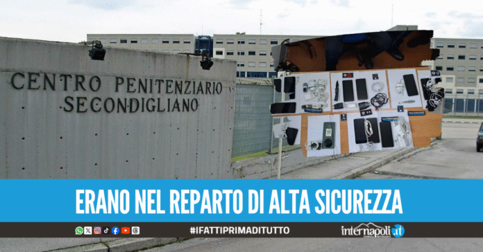 Blitz nel carcere di Secondigliano, trovati 34 cellulari e un coltello durante la perquisizione