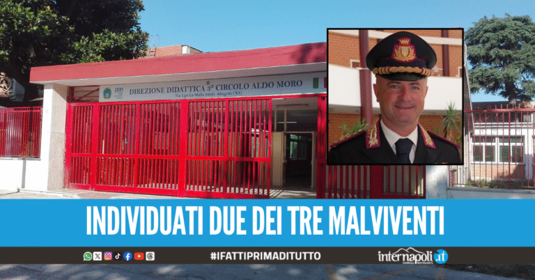 Furto a scuola con cacca sui banchi ad Afragola, fermato il secondo componente della banda