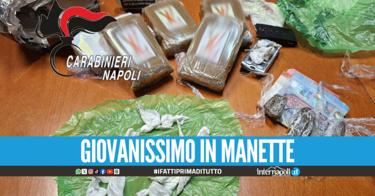 Oltre mezzo chilo di Hashish e cocaina in casa, arrestato 19enne a Pozzuoli