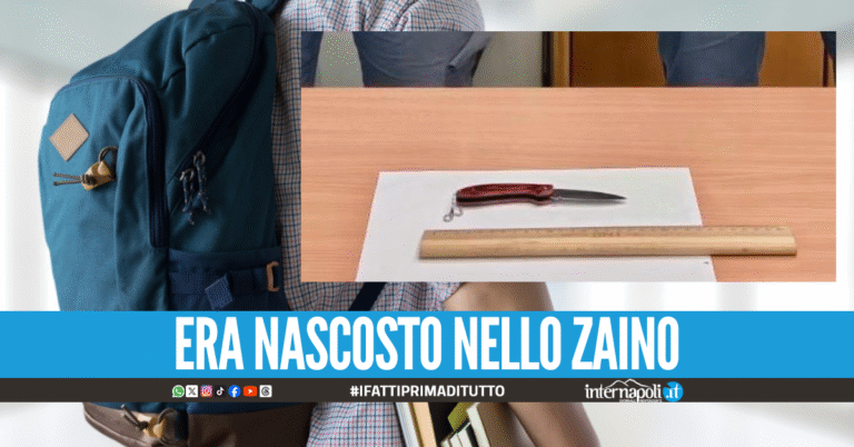 Paura nella scuola a Napoli, 12enne in classe con un coltello