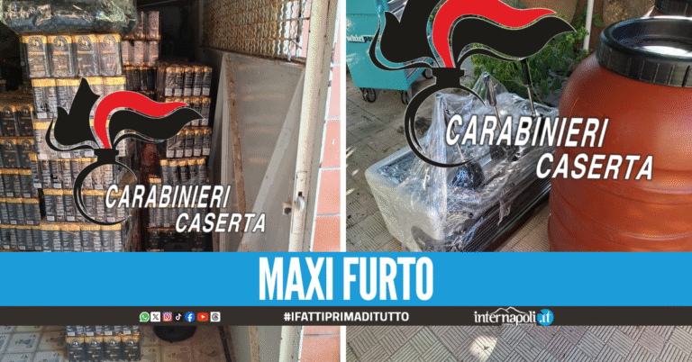 Rubati 60mila euro di macchinari e caffè, furgone e refurtiva ritrovati a Castel Volturno