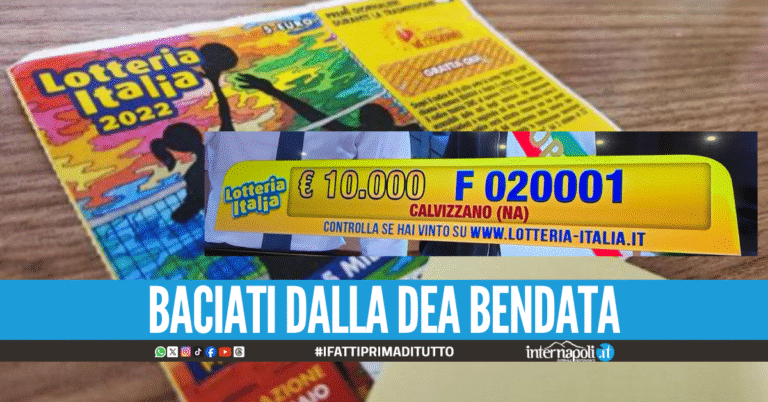 Vinti 10mila euro alla Lotteria Italia a Calvizzano, l'annuncio ad Affari Tuoi