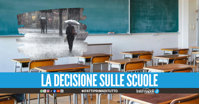 Allerta meteo mercoledì 26 novembre in Campania, la decisione sulle scuole a Napoli