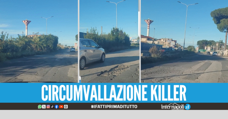 Buche, avvallamenti e cartelli pericolanti il tratto killer della Circumvallazione esterna