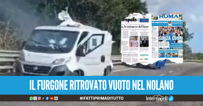 Rubano un furgone pieno di giornali e li fanno sparire, all'interno copie del 