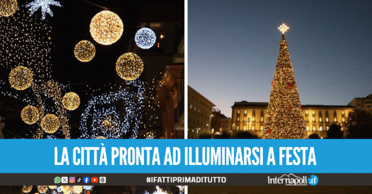 Napoli si proietta nel periodo di Natale, pronta la cerimonia di accensione delle luminarie in città