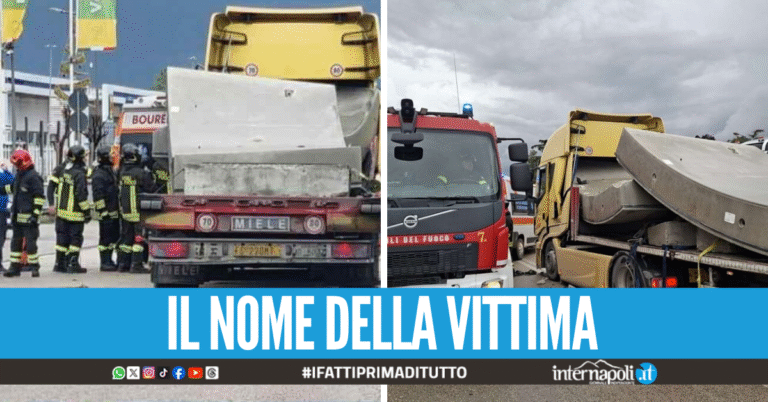 Schiacciato dal carico che stava trasportando, camionista perde la vita a Marcianise