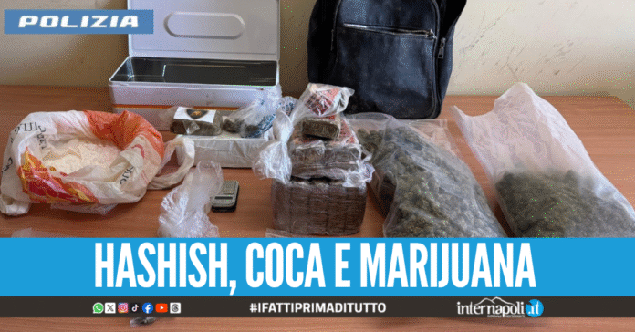 Oltre 3 kg di droga scovati nel condominio ad Acerra, arrestato 34enne