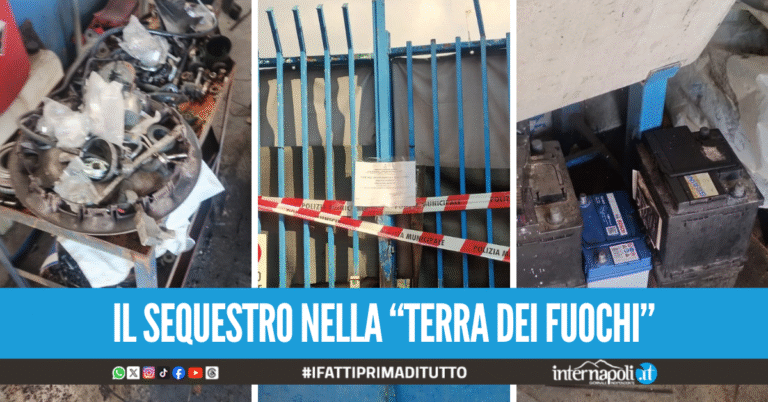 Cumuli di rifiuti pericolosi e abusivismo, sequestrate due officine ad Arzano