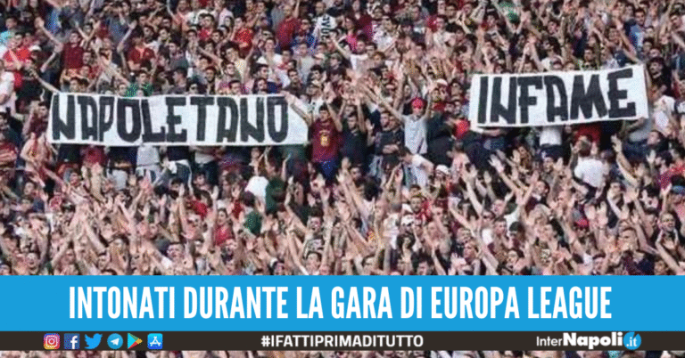“Vesuvio lavali col fuoco”: i romanisti si propagano alla sfida con il Napoli con i soliti cori beceri