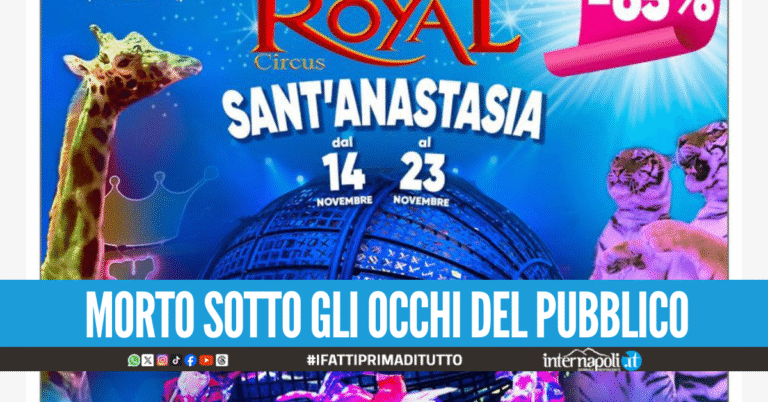 Choc in provincia di Napoli, incidente mortale durante lo spettacolo al circo