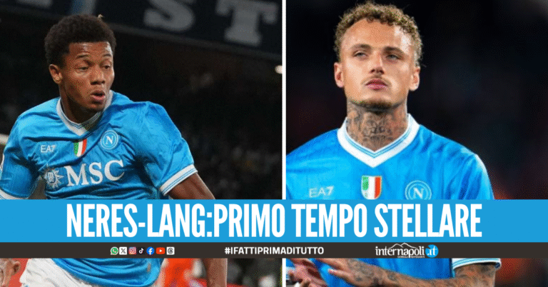 Neres e Lang stappano Napoli-Atalanta: 3-0 per gli azzurri a fine primo tempo