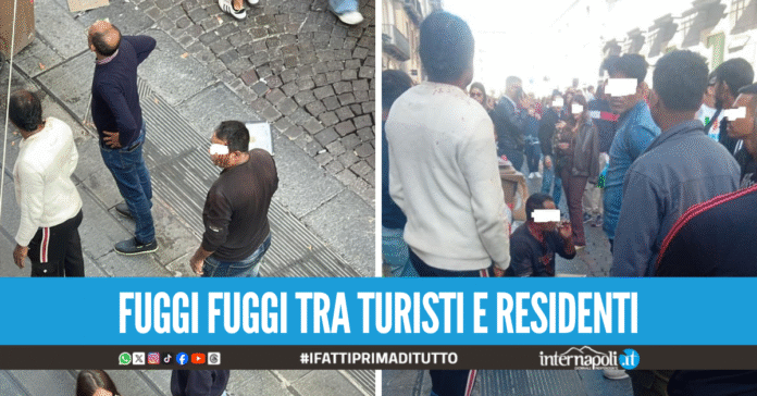 Maxi rissa a via Toledo, lancio di sassi tra diversi venditori ambulanti