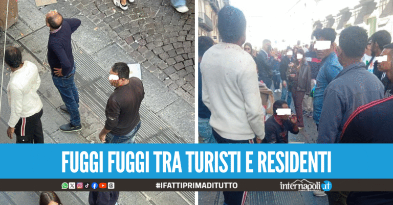 Maxi rissa a via Toledo, lancio di sassi tra diversi venditori ambulanti