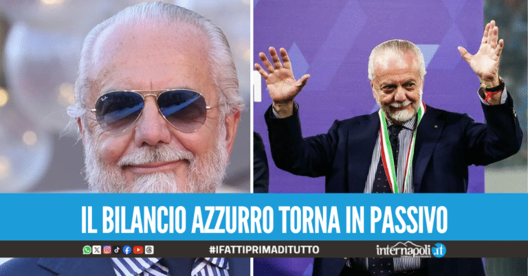 Bilancio in rosso per il Napoli di Adl: perdita di 21,4 milioni, pesa la mancata Champions