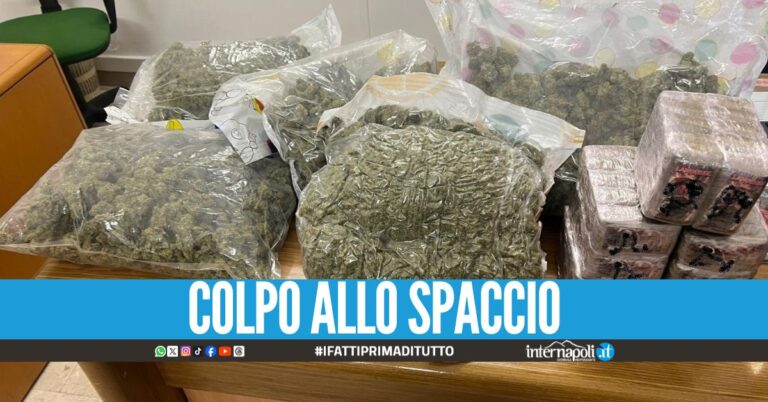Beccato con 10 kg di droga, corriere arrestato nel Casertano