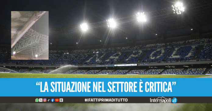 Pioggia dentro al Maradona, la denuncia di Borrelli