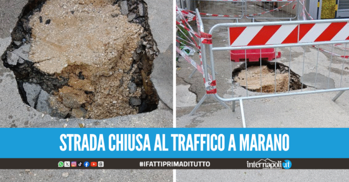Gli effetti del maltempo su Marano: strada chiusa a Via Po