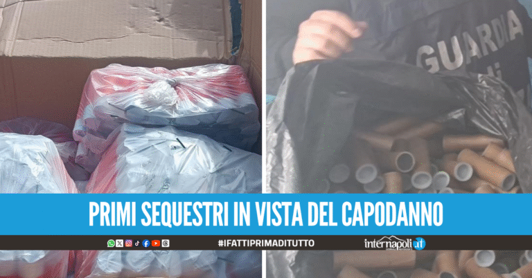 Fabbrica abusiva di fuochi scoperta nel Casertano, sequestrati oltre 10mila botti