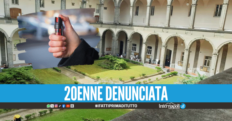 Follia a Napoli, studentessa spruzza spray al peperoncino nei corridoi dell'università
