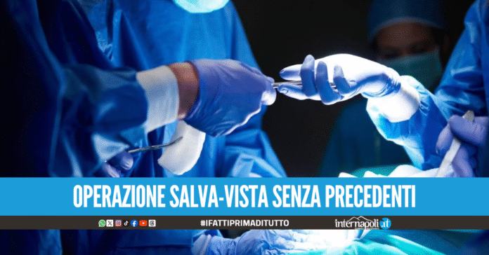 Intervento record a Caserta, paziente torna a vedere grazie a tre diverse equipe