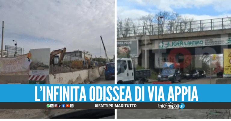 Lavori in via Appia, l'ennesima promessa Cantiere chiuso il 30 novembre