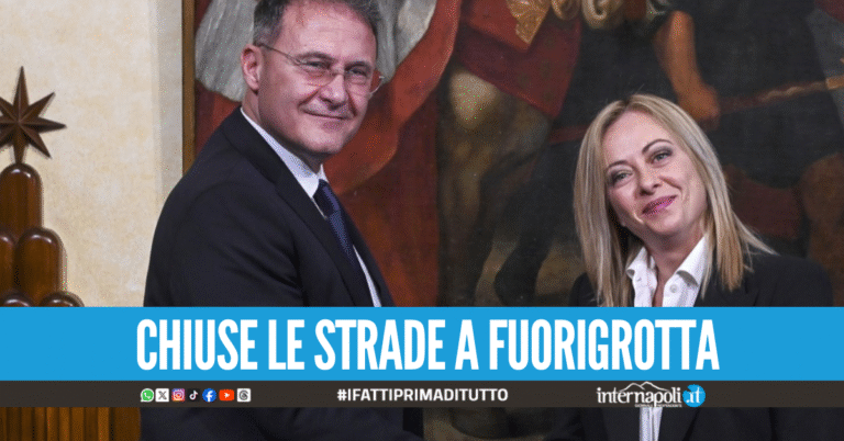 Napoli blindata per l'arrivo di Giorgia Meloni, la Premier tira la volata a Cirielli