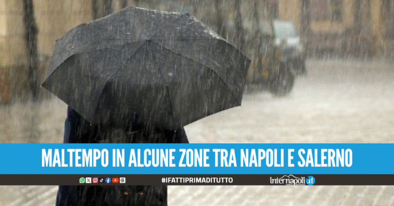 Prorogata l'allerta meteo in Campania ma solo in alcune zone