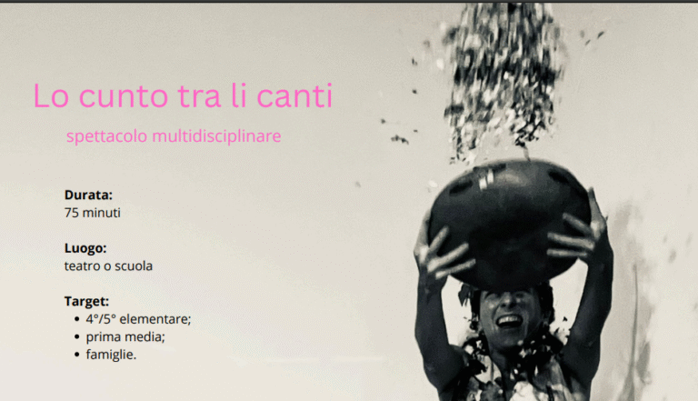 Lo cunto tra li canti, spettacolo multidisciplinare con la regia di Domenico Basile