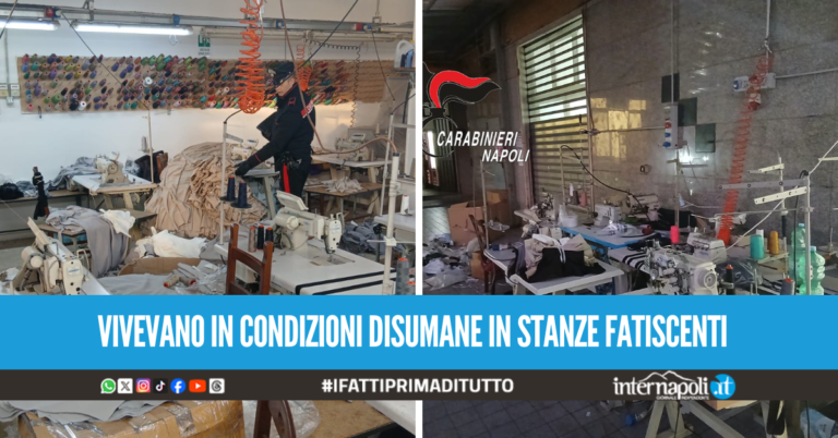 Fabbrica-dormitorio abusiva nel Napoletano, scoperti 76 operai "stipati" tra sporcizia e degrado