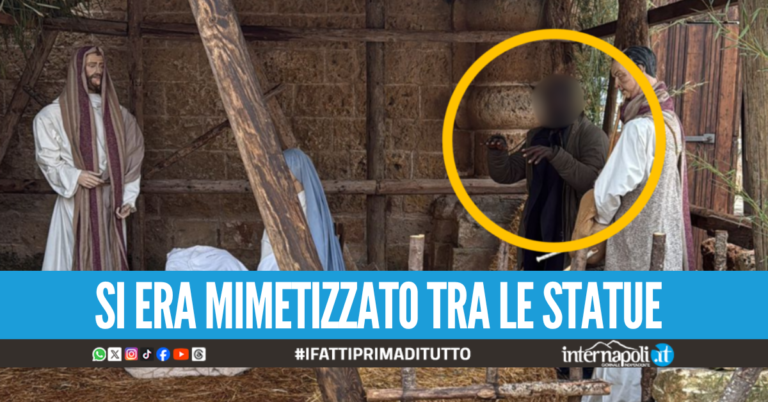 "C'è un pupo che si muove nel presepe", ma era un latitante: viene scoperto e si denuda in chiesa