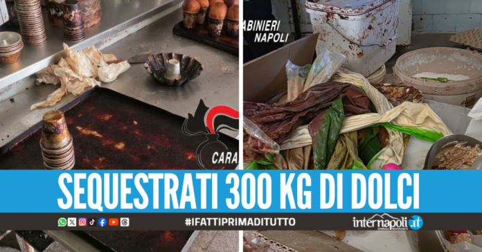 Dolci conservati tra la sporcizia e allaccio abusivo alla rete Enel, sospesa pasticceria a Caivano