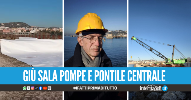 Giornata storica per Bagnoli, al via la tombatura della colmata dell’ex Italsider dopo oltre 30 anni