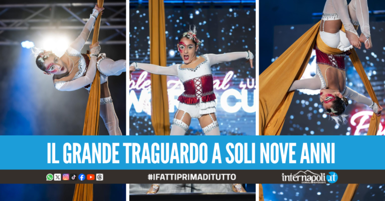 Da Villaricca al tetto del mondo, la piccola Federica D'Alterio trionfa nel campionato di Danza Aerea