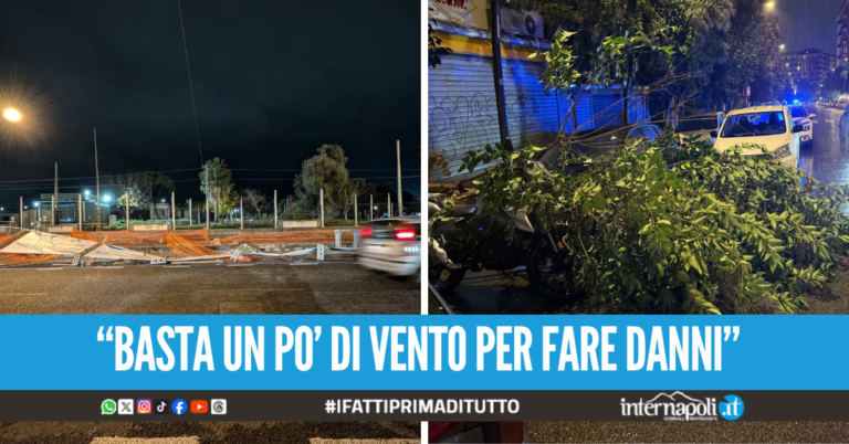 Tra alberi caduti e cantieri crollati, Napoli flagellata dall'ultima ondata di maltempo