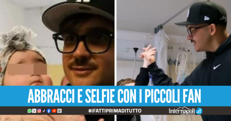 Natale in anticipo al Santobono Pausilipon, Geolier in visita ai piccoli pazienti