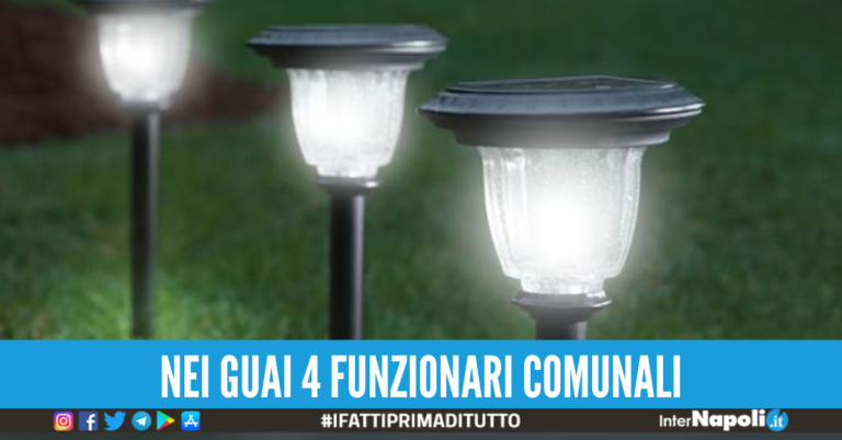 Illuminazione pubblica in cortili privati, danno erariale da 60mila euro a Pomigliano