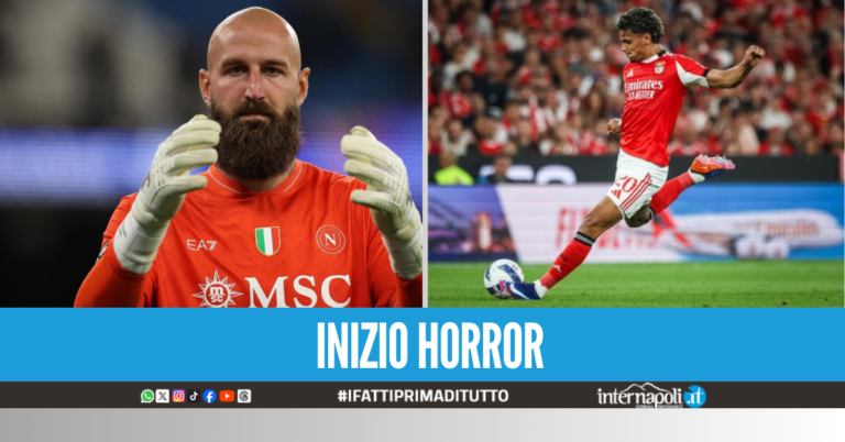 Avvio horror del Napoli: Benfica in vantaggio