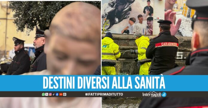 L'altarino di Tufano costruito vicino alla statua di Genny Cesarano