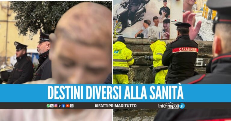 L'altarino di Tufano costruito vicino alla statua di Genny Cesarano