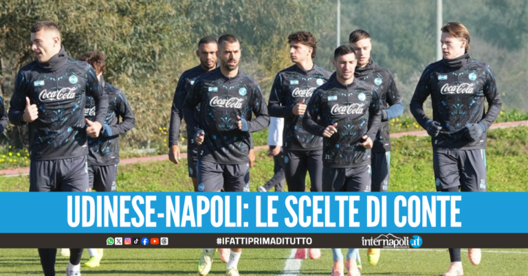 Udinese-Napoli: Conte si affida ai titolarissimi, novità sulla fascia sinistra