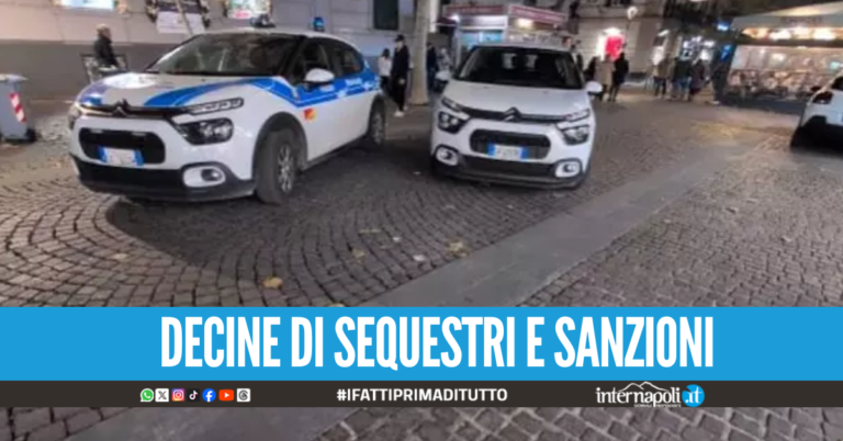 Gazebo e dehors illegali, maxi blitz della polizia municipale al Vomero