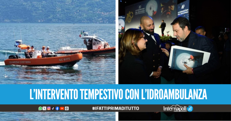 Donna colpita da malore ad Ischia, premio al sottoufficiale della Guardia Costiera per il salvataggio