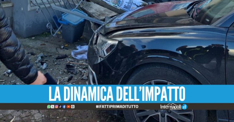 Paura a Pompei, Suv si schianta contro la condotta del gas
