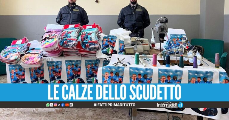 Fabbrica delle calze della befane 'pezzotte' sequestrata a Napoli