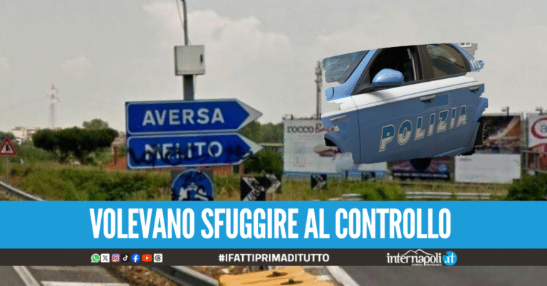 Folle fuga sull'Asse Mediano dallo svincolo Aversa-Melito fino a Frattamaggiore, arrestato 18enne