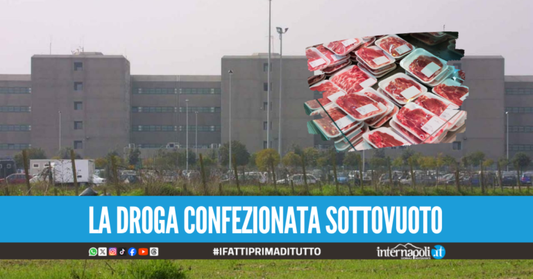 Mezzo chilo di hashish nascosto nelle confezioni di carne, scoperta moglie del detenuto