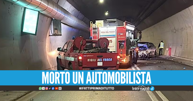 Grave incidente Porsche-Fiat 500X nella galleria della Reggia, c'è un morto