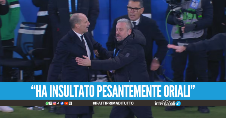 Il Napoli attacca Allegri: Aggressione fuori controllo a Oriali, non può passare inosservata