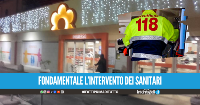 In arresto cardiaco tra gli scaffali della Conad a Calvizzano, uomo rianimato dal 118